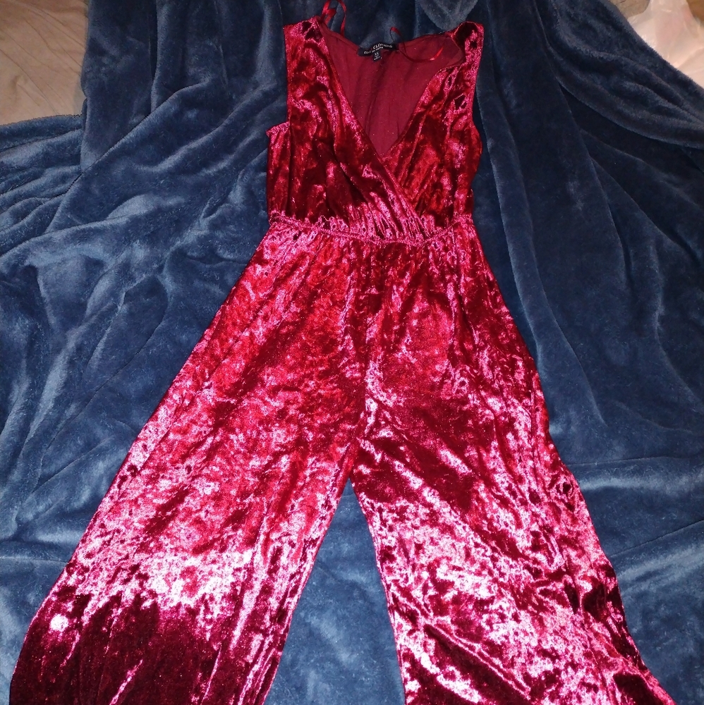 One piece velvet outfit